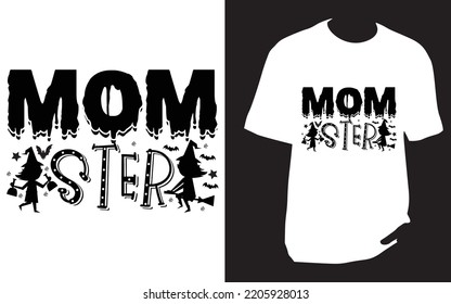 Mom Ster Halloween t shirt design