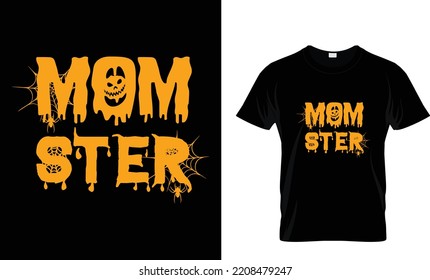 mom ster  Halloween t shirt design template