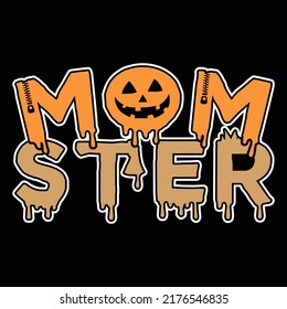 Mom Ster Pumpkin Shirt, Halloween Pumpkin Shirt, Happy Halloween Pumpkin Shirt Print Template