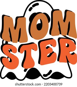 Mom Ster Retro Halloween Svg