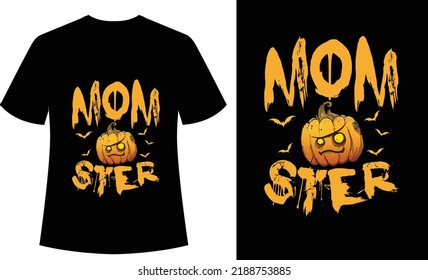 Mom Ster Typography tshirt design, halloween 