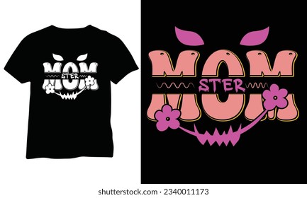 Mom Ster vector Halloween shirt Halloween mom eps vector design