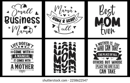 Mom SVG Design Bundle. Mom Typography t-shirt design bundle. Mom designed a Vector. Funny mom