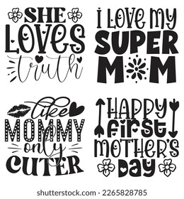 Mom SVG And T-shirt Design Bundle, Mom Mama Mummy SVG Quotes Design t shirt Bundle, Vector EPS Editable Files, can you download this Design Bundle.