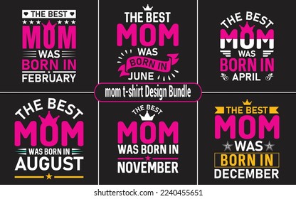 Mom t shirt design bundle