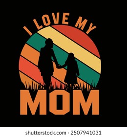 Mom t shirt design for mother's day . Mother's day t shirt print template , lettering and typography design