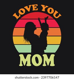 Mom t shirt design template for mother's day