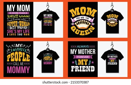 mom t shirt design vector set, mother's day t shirt design set