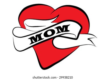 Mom Tattoo Vector Clip-art Background