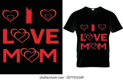 MOM TEXT T-SHIRT DESIGN AND VECTOR