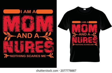 diseño de camisetas de texto madre y vector