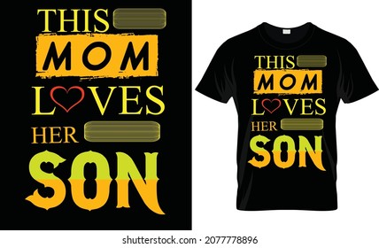 mom text t-shirt design and vector