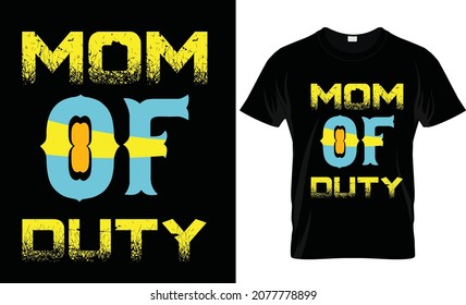diseño de camisetas de texto madre y vector