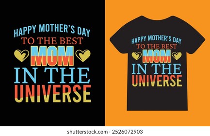 Mom T-shart Design Colorful background