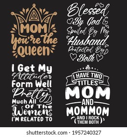 Mom t-shirt design bundle .
