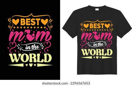 Mom t-shirt design Mother day t-shirts design, for Hand drawn lettering phrase. Modern calligraphy t shirt design. best selling typography creative custom Women's Day t shirt design.