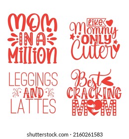 Mom T-shirt And SVG Design Bundle, Vector EPS File, can you download.