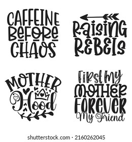 Mom T-shirt And SVG Design Bundle, Vector EPS File, can you download.
