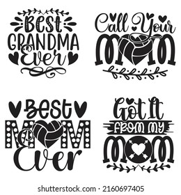 Mom T-shirt And SVG Design Bundle, Vector EPS File, can you download.