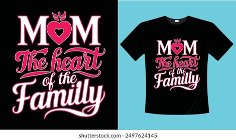 Mom typography calligraphy t-shirt design illustration 