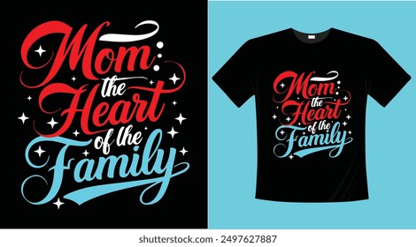 Mom typography calligraphy t-shirt design illustration 