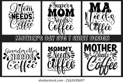 Paquete SVG de diseño de tipografía de mamá