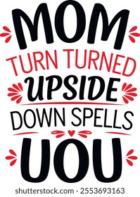 Mom Typography Silhouette Vector Art