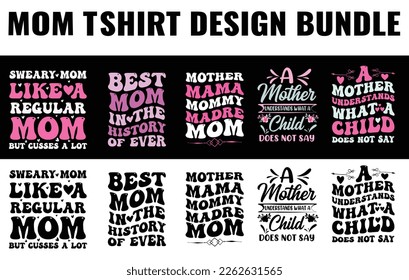 Mom typography t shirt design bundle