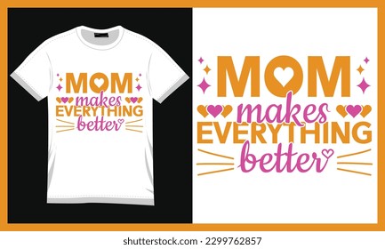 Mom typography tshirt design template