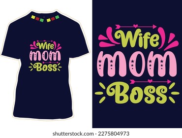 Mom Typography T-shirt Design Vector