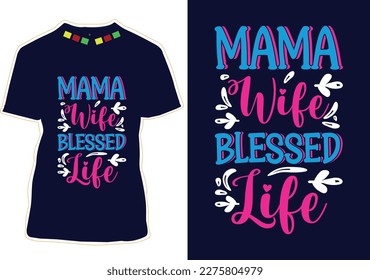 Vector de diseño de camisetas para tipografía de mamá