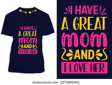 Vector de diseño de camisetas para tipografía de mamá