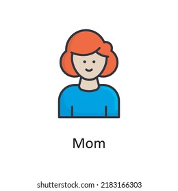 Mom vector filled outline Icon Design illustration. Miscellaneous Symbol on White background EPS 10 File