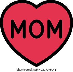 MOM Vector illustration on a transparent background.Premium quality symmbols.Stroke vector icons for concept and graphic design.