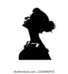 mom, woman, cleaning maid silhouette vector illustration housemaid logo icon 