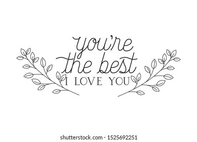 mom you are the best label icon vector illustration design