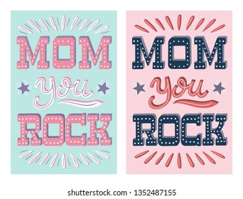 Mom, You Rock! Greeting Card