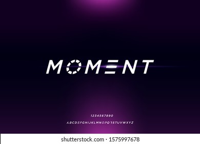 moment. Abstract minimal modern alphabet fonts. futuristic typography vector illustration