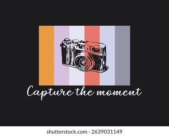 Moment captured tee motivational shirt for passionate photographers