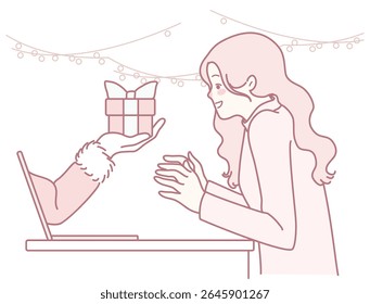 A moment filled with joy and surprise unfolds as a thoughtful gift is shared online during the festive season