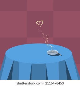A moment of loneliness. This vector image can be a blank element for your poster, a template for pictures, postcards or a fully finished image