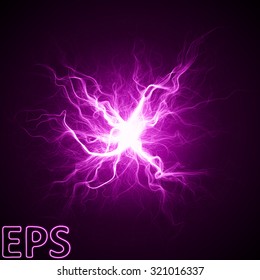 Moment of magical energy explosion. energy veins from center to outside. more intensive and purple colored lines version.