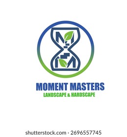Logotipo del Vector de Moment Masters para el paisaje y el paisaje