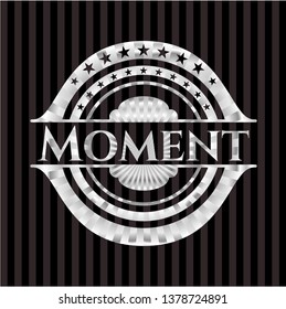 Moment silver shiny emblem