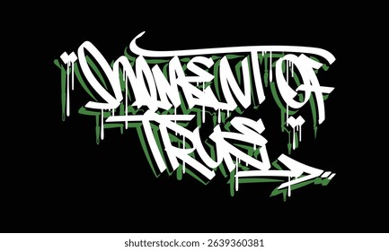MOMENT OF TRUE graffiti tag style design