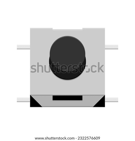 The Momentary Switch Vector Illustration showcases a push-button switch commonly used in various electronic devices and applications