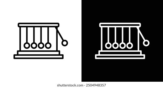 Momentum icon set in black and white stroke.
