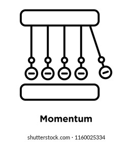 Momentum icon vector isolated on white background, Momentum transparent sign , sign and symbols in thin linear outline style