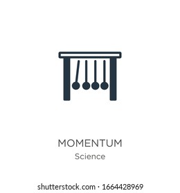 Momentum icon vector. Trendy flat momentum icon from science collection isolated on white background. Vector illustration can be used for web and mobile graphic design, logo, eps10
