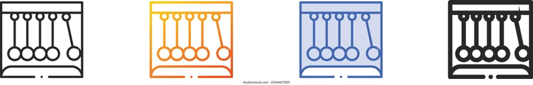 impulum icon.Thin Linear, Farbverlauf, blauer Strich und fett Stildesign einzeln auf weißem Hintergrund
